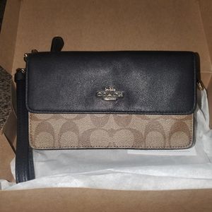 Foldover Wristlet In Signature Canvas W/Chain